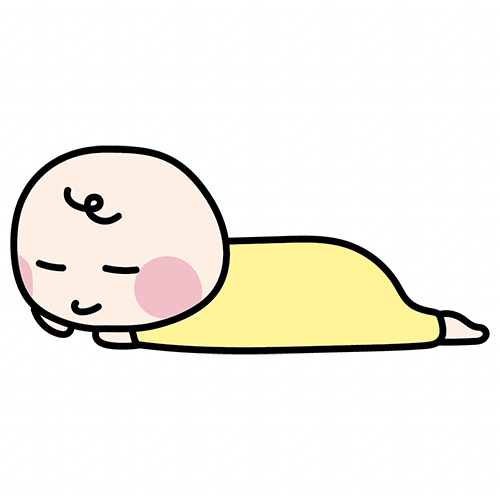 うつ伏せ寝する赤ちゃん