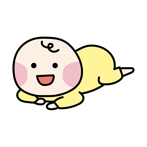 ずりばいする赤ちゃん