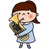 ユーフォニアムを吹く女の子