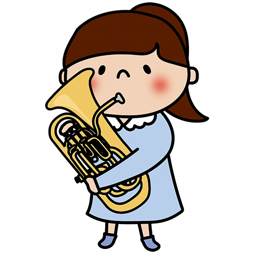 ユーフォニアムを吹く女の子