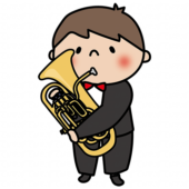 ユーフォニアムを吹く男の子