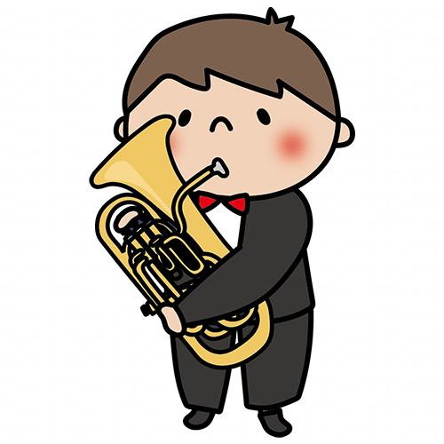 ユーフォニアムを吹く男の子