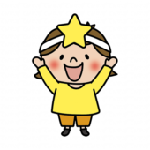 お遊戯会で星のお面を被った女の子