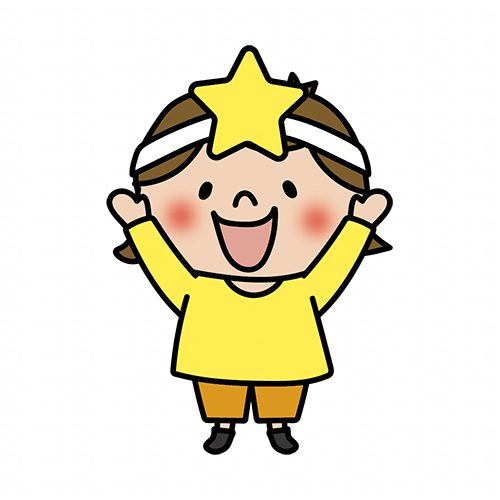 お遊戯会で星のお面を被った女の子