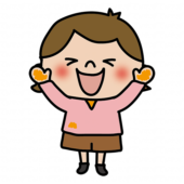 手や顔に絵の具が付いている子供（女の子1）