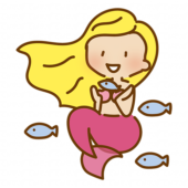 魚と戯れる人魚