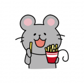 フライドポテトを食べるネズミ