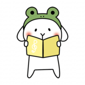 蛙の被り物をして歌をうたう白いうさぎ