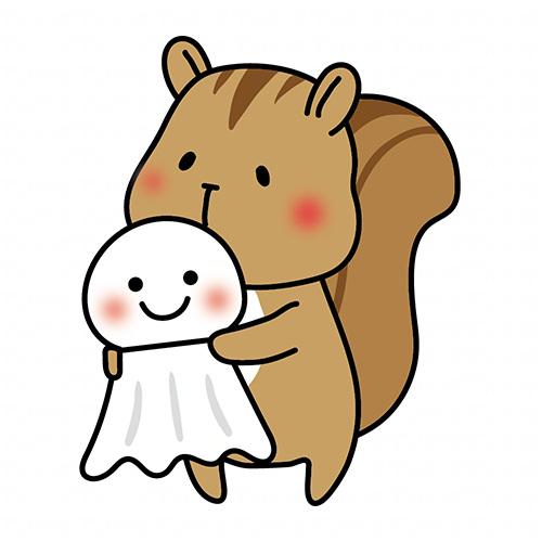 蛙の被り物をして歌をうたうリス