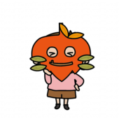 落ち葉のお面をかぶる子供（女の子1）