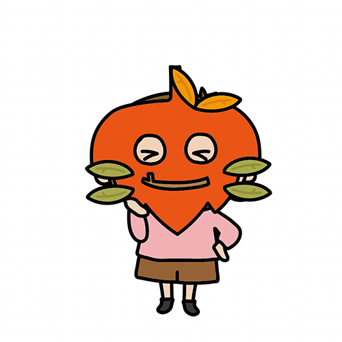 落ち葉のお面をかぶる子供（女の子1）