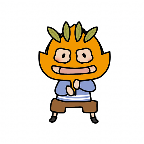落ち葉のお面をかぶる子供（男の子1）
