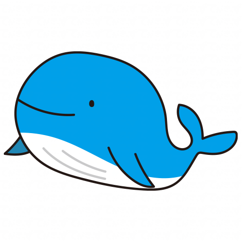 泳ぐクジラ