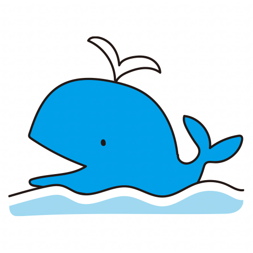 水面から顔を出すクジラ